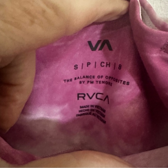 RVCA Purple and Pink Leggings with Unique Tie-Dye Design - Picture 5 of 5